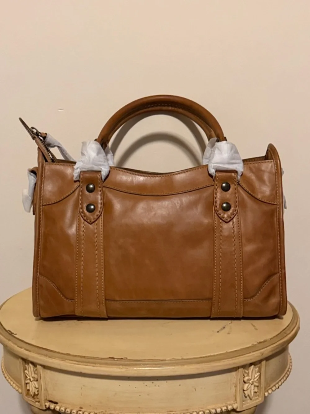 Frye Melissa Leather Satchel Handbag